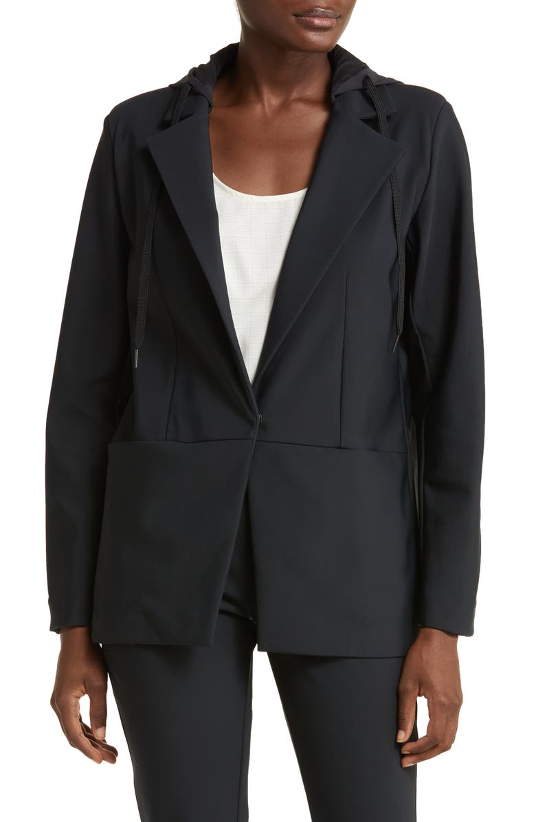 Zella Performance Hooded Blazer, Alternate, color, 