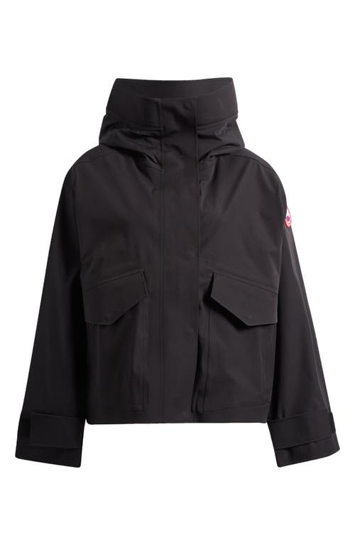 Canada Goose Womens Black Tofino Logo-patch Woven Rain Jacket In Black