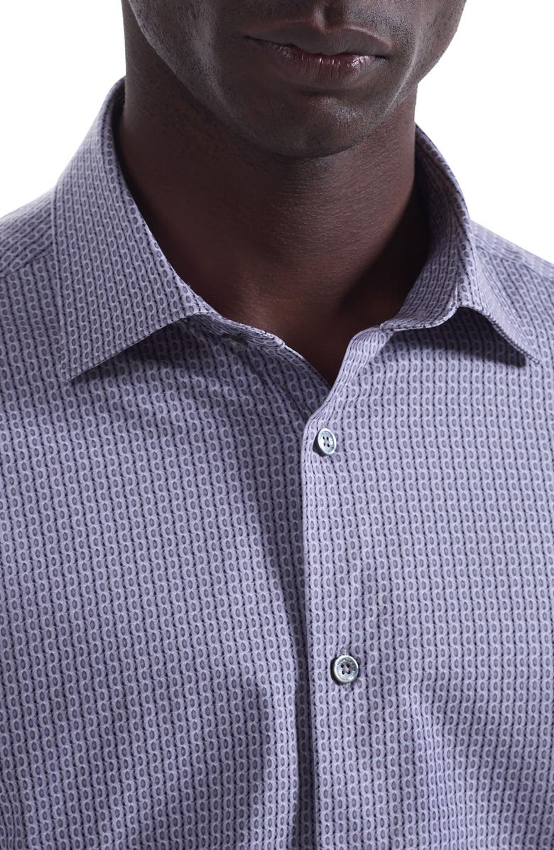Bugatchi James OoohCotton<sup>®</sup> Button-Up Shirt, Alternate, color, Platinum