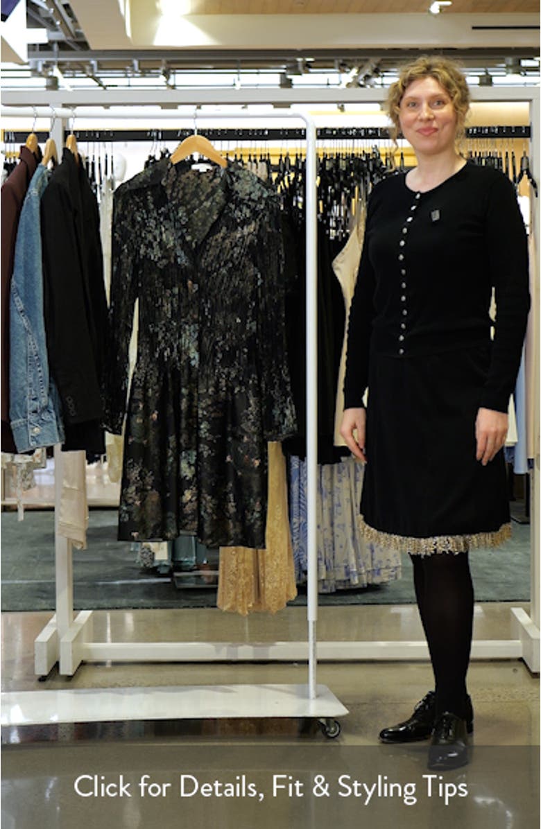 Grape Vine Long Sleeve Jacquard Dress, sales video thumbnail