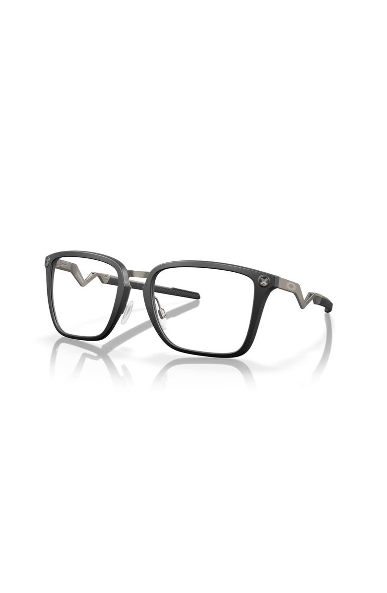 Oakley 56mm Rectangle optical glasses, Main, color, Black