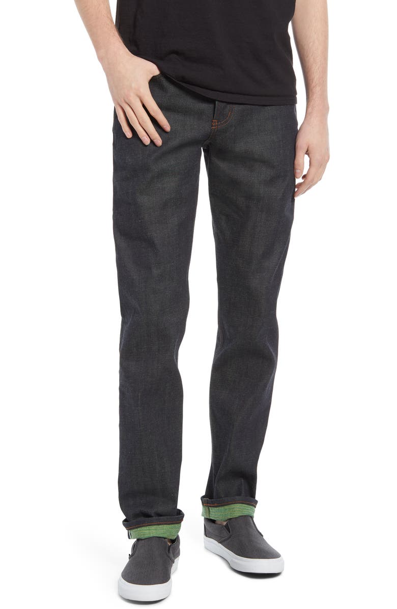 Naked & Famous Denim Naked & Famous x Rick & Morty The Weird Guy Slim Fit Selvedge Jeans, Main, color, 