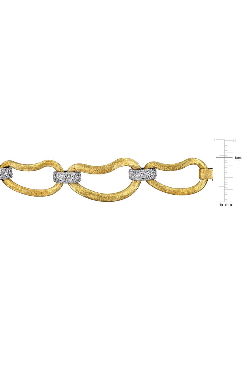 Diamond Fabiform Link Chain Bracelet 14k, Alternate, color, 14k Gold