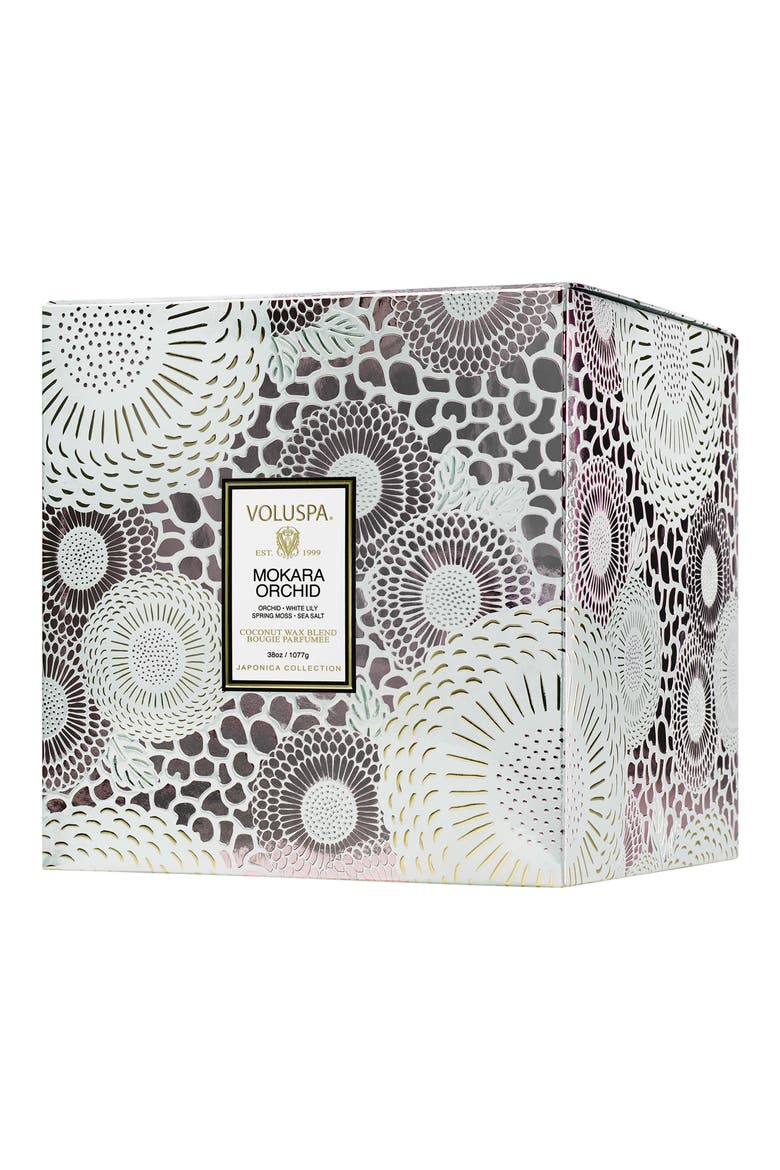 Mokara Orchid Three-Wick Hearth Candle, Alternate, color, NO COLOR