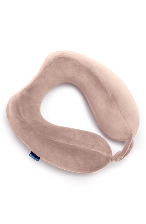 Brookstone Ultra Dorm Memory Foam Neck Pillow In Pink