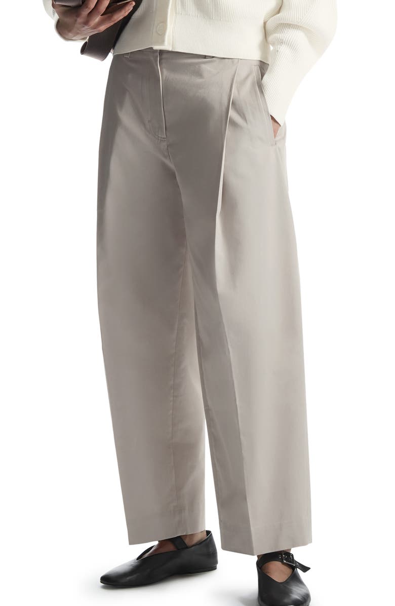 COS Regular Fit Barrel Leg Chinos, Main, color,