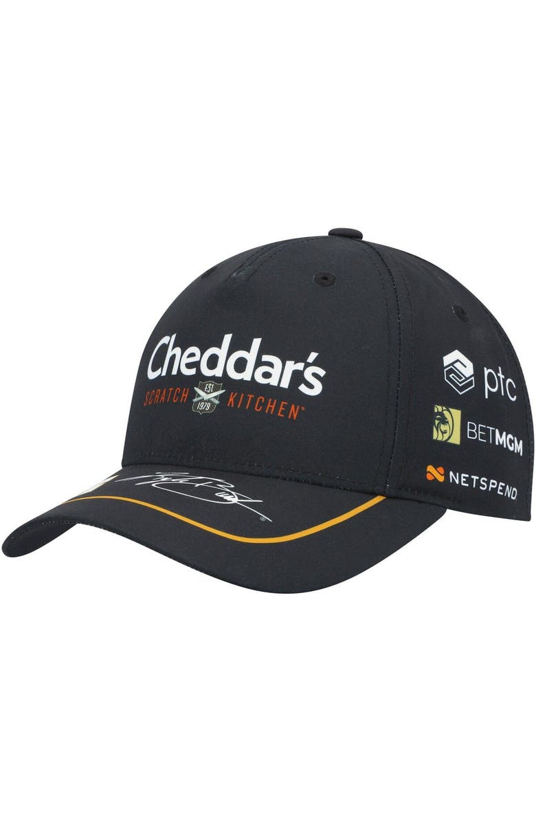 CHECKERED FLAG Men's Checkered Flag Black Kyle Busch Sponsor Uniform Adjustable Hat, Main, color, 