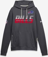 Nike Men's Nike Charcoal Buffalo Bills Sideline Standard Issue Top Prospect Dri-FIT Hoodie