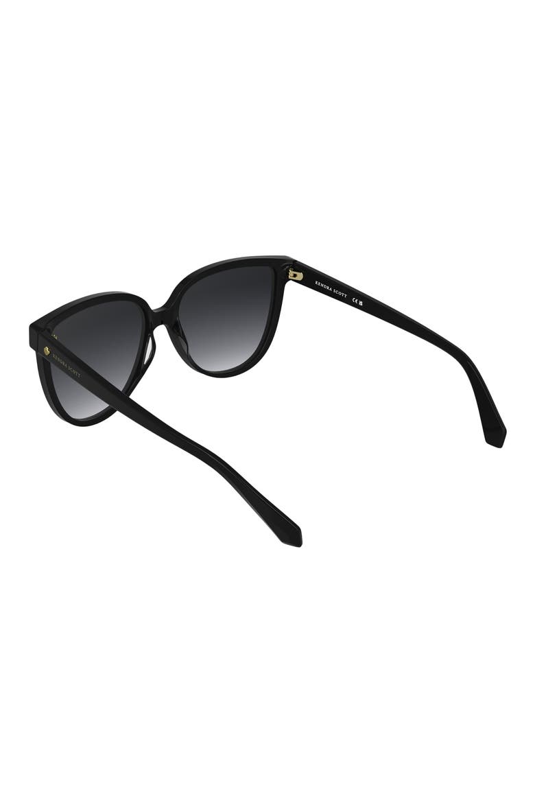 Dira 57mm Gradient Tea Cup Sunglasses, Alternate, color, BLACK