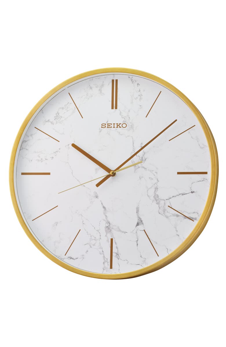 Seiko Carrara Wall Clock, Main, color, Gold