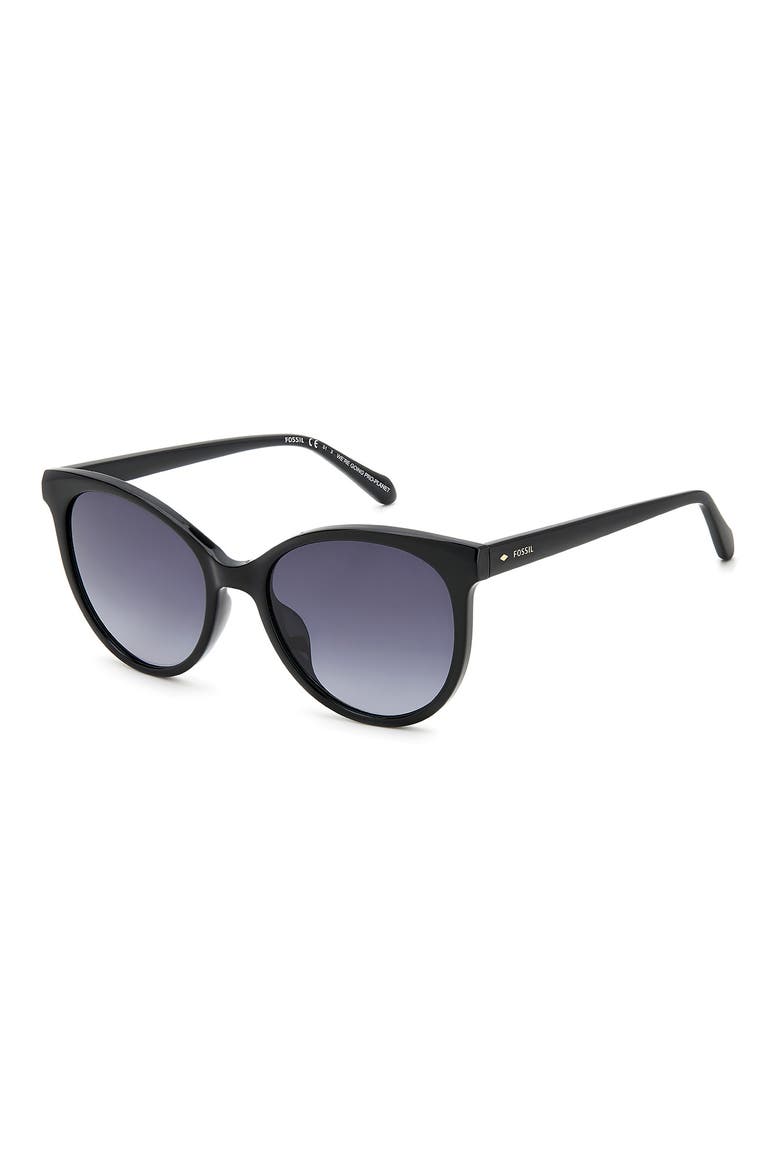 54mm Gradient Cat Eye Sunglasses, Alternate, color, BLACK