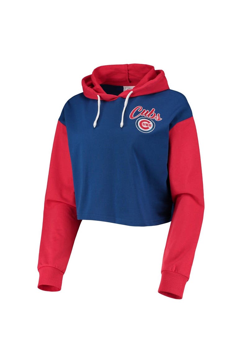 Women's FOCO Royal/Red Chicago Cubs Color-Block Pullover Hoodie & Shorts Lounge Set, Alternate, color, Royal