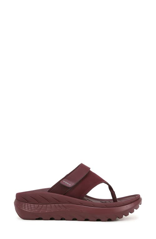 Vionic Restore Ii Flip Flop In Burgundy