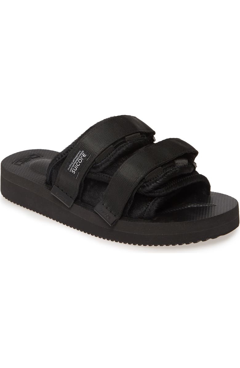Suicoke Moto VHL Genuine Calf Hair Slide Sandal, Main, color,