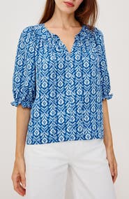 Rails Belina Floral Three-Quarter Sleeve Top