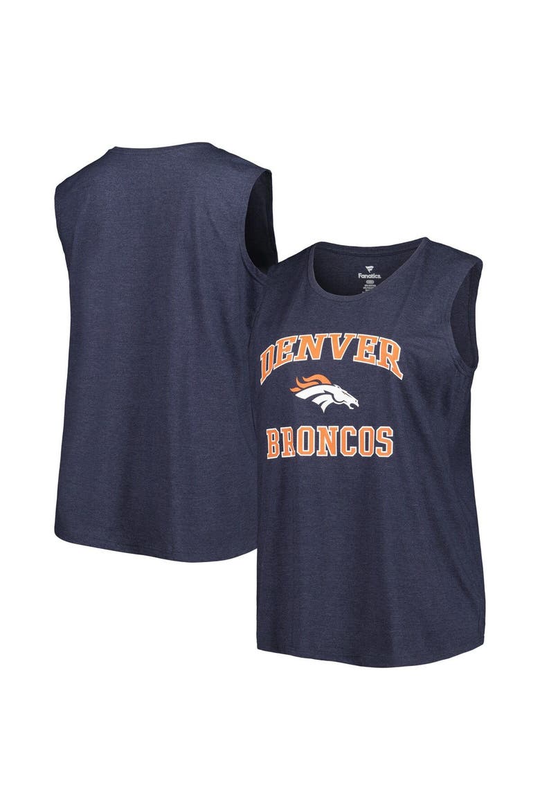 Women's Fanatics Branded Navy Denver Broncos Plus Size Tank Top, Main, color, Navy