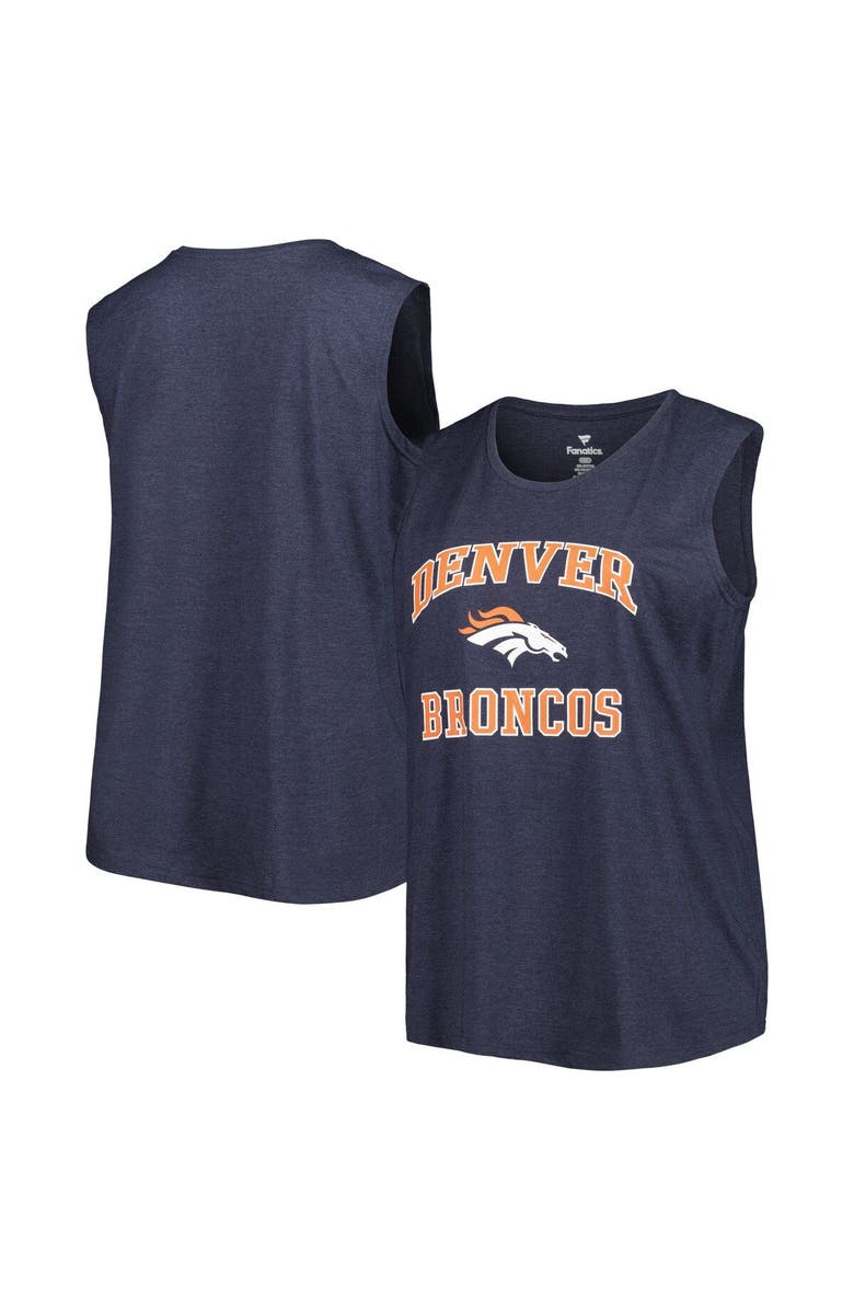 FANATICS Women's Fanatics Branded Navy Denver Broncos Plus Size Tank Top, Main, color, 