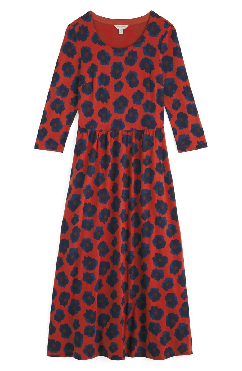 Seasalt Cornwall Emily Floral Print Maxi Dress, Alternate, color, Inky Anemone Tomato