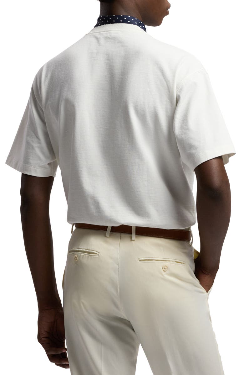 Ralph Lauren Purple Label Relaxed Fit Bear Embroidered Pocket T-Shirt, Alternate, color, Deckwash White