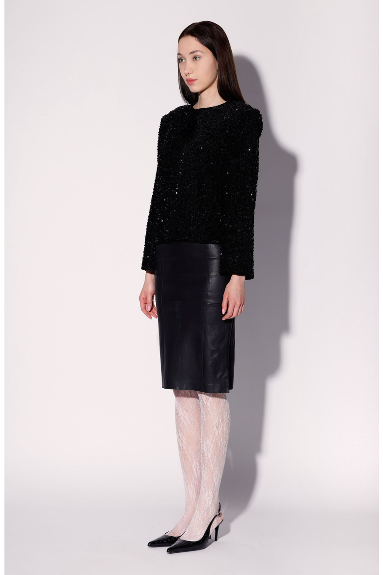 Janelle Jacket, Alternate, color, Black Sequin