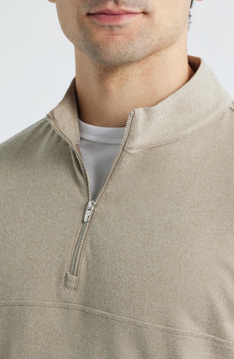 johnnie-O Mikey Quarter Zip Pullover, Alternate, color, Almond