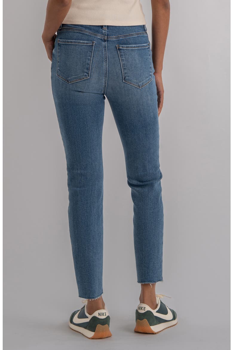 Reese Fab Ab Raw Hem High Waist Ankle Slim Straight Leg Jeans, Alternate, color, MAJOR