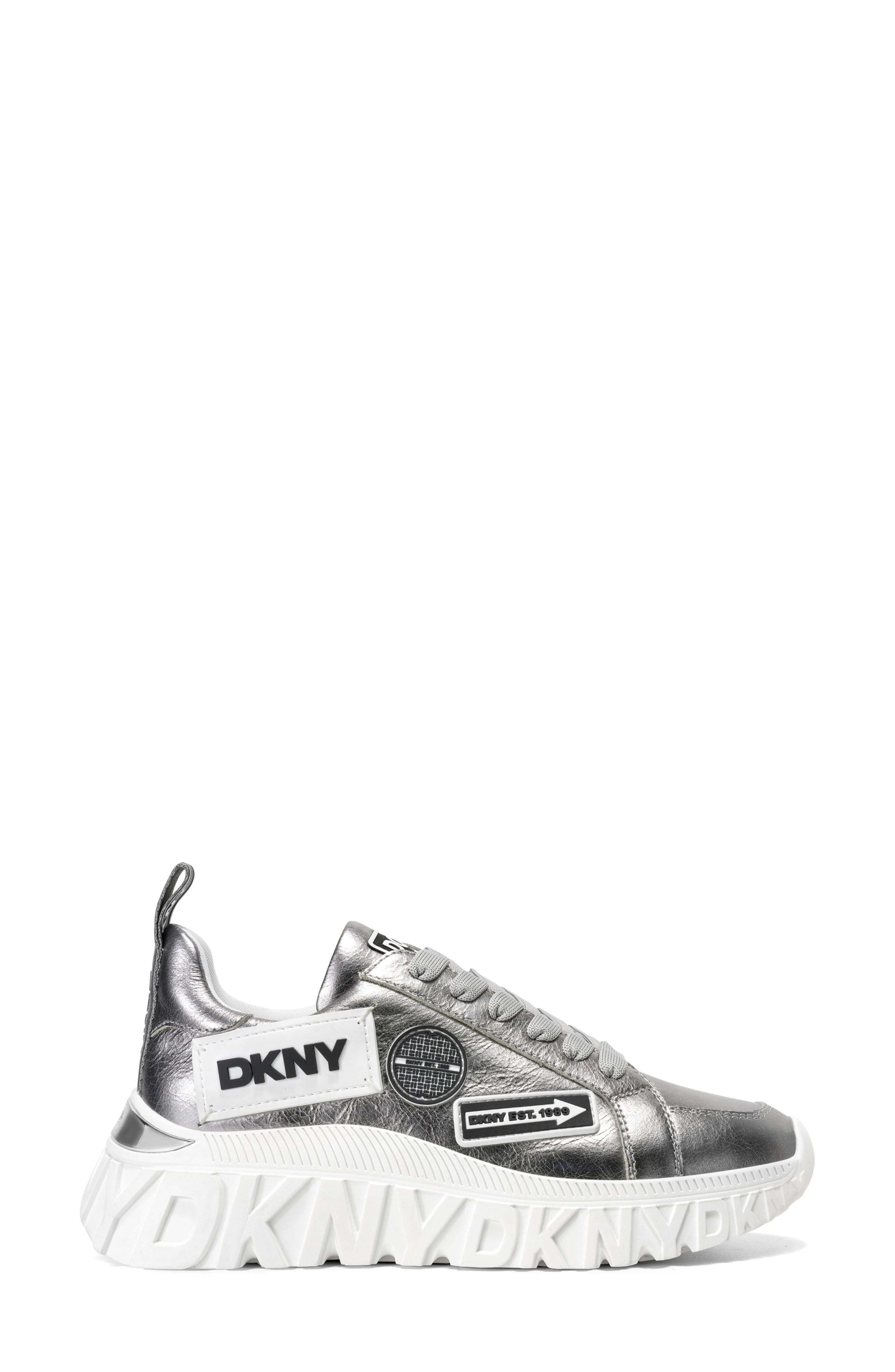 DKNY Lexie Platform Sneaker, Alternate, color, Nickel