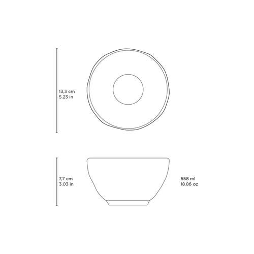 Porto Brasil Organic Soup/dessert Bowl Set Of 6 In Black