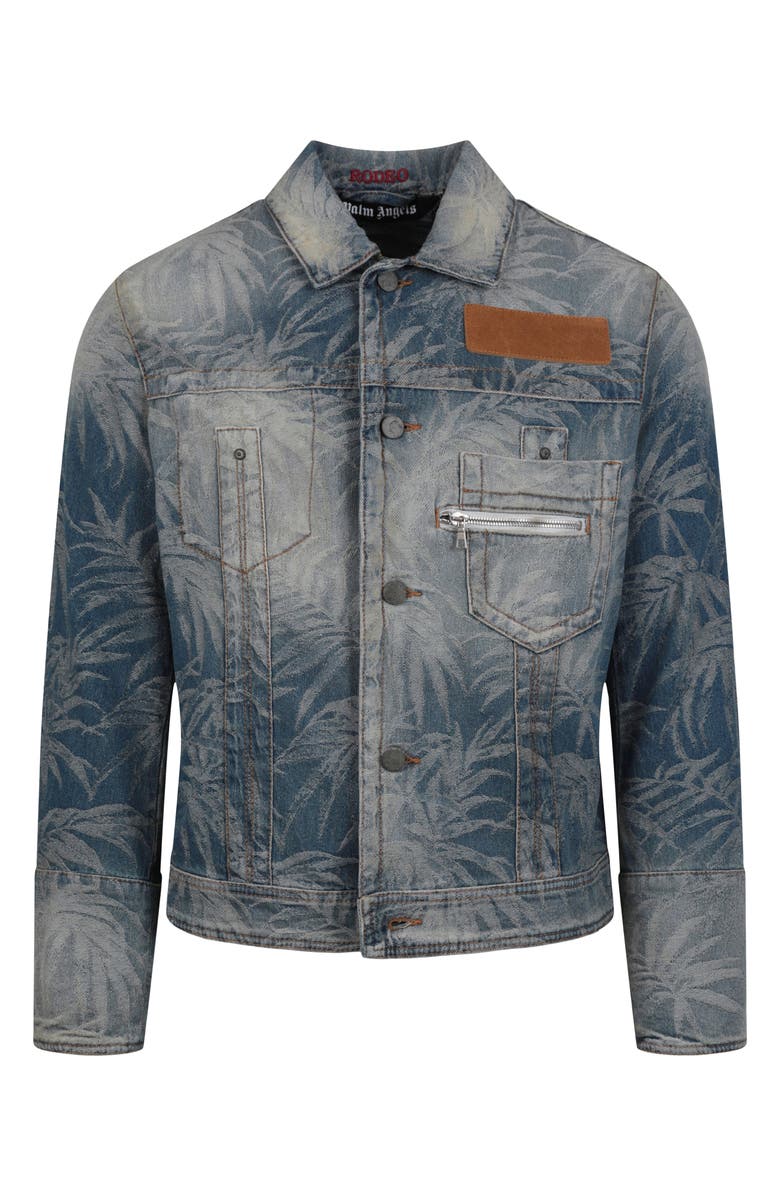 Palm Angels Jungle Boxy Denim Jacket, Main, color,