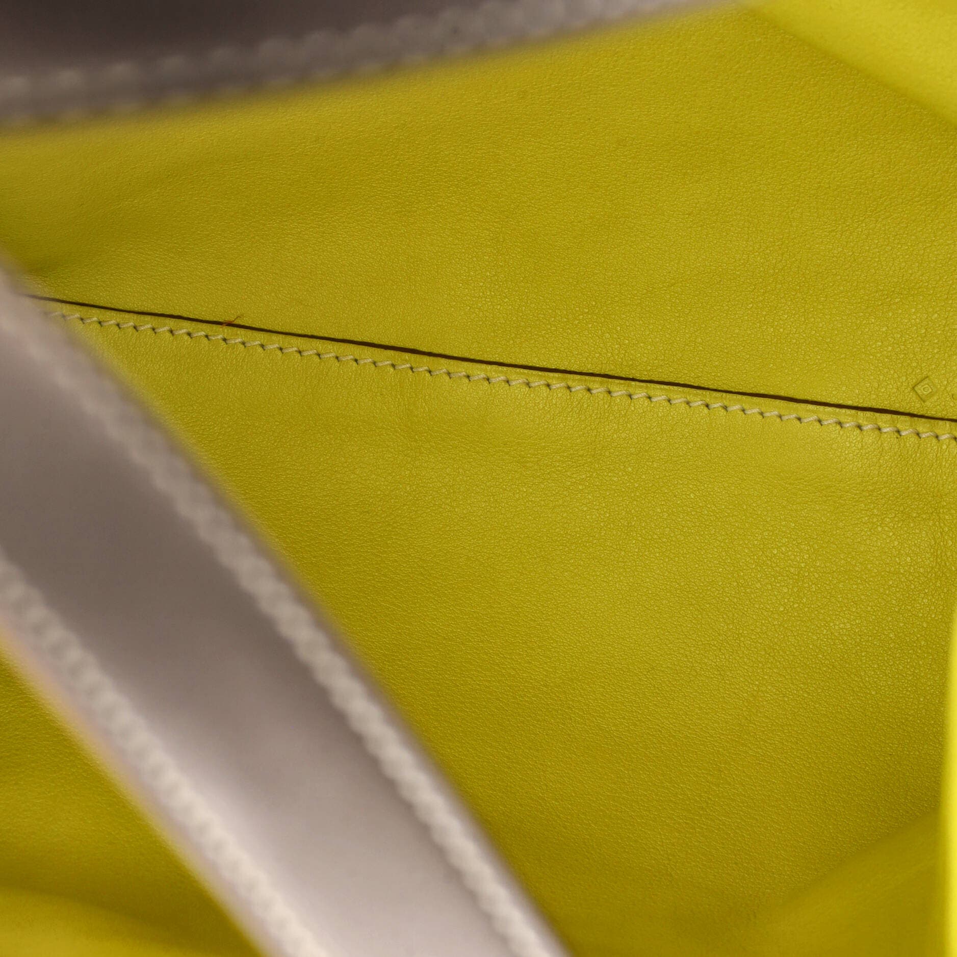 Pre-Owned Hermes Double Sens Tote Veau Sikkim 28, Alternate, color, Double Sens-Etoupe/Lime