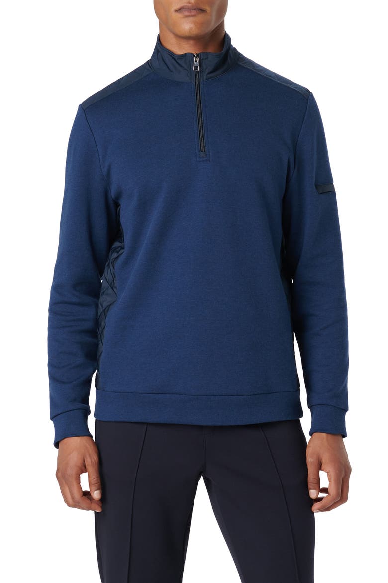 Quarter Zip Pullover, Main, color, NAVY