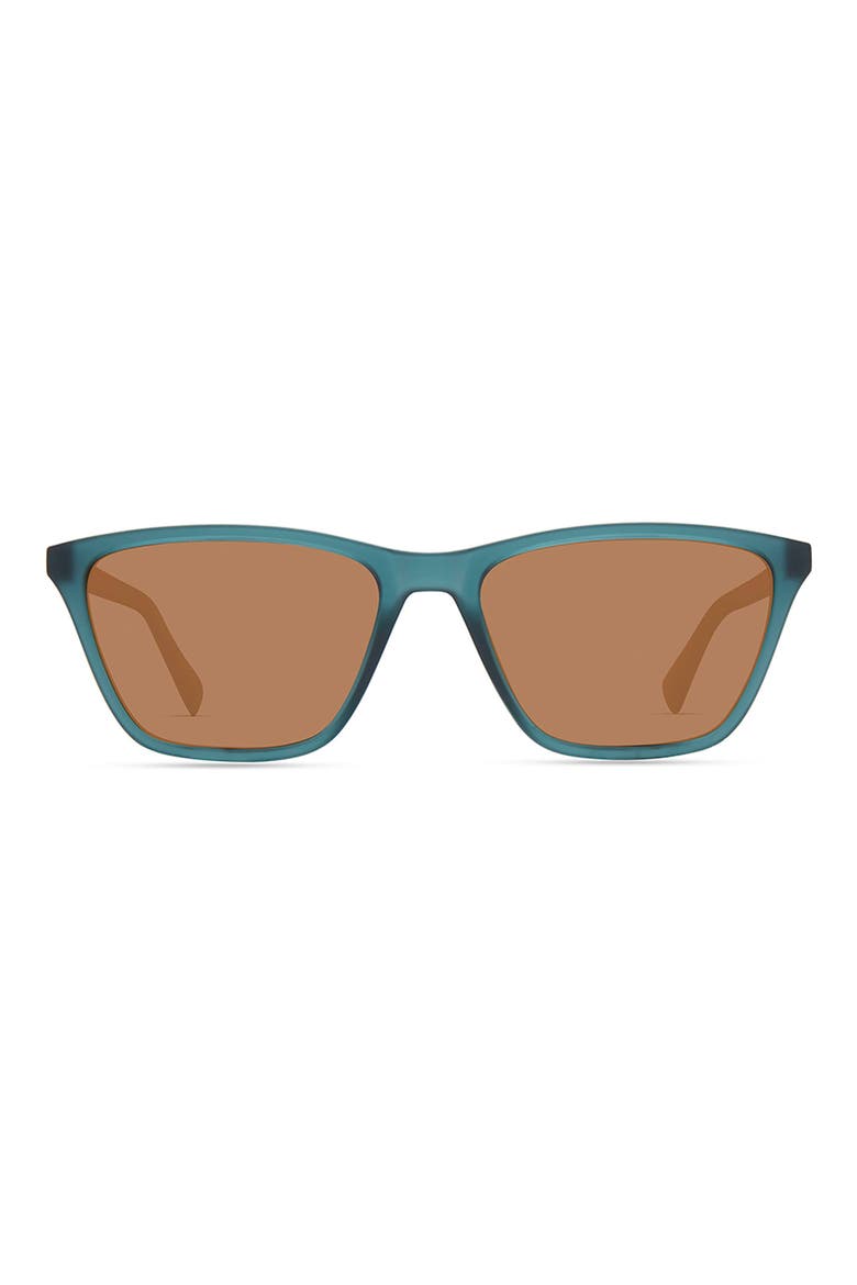 Yun 53mm Polarized Square Sunglasses, Main, color, TEAL
