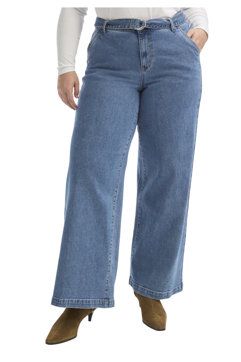 Curvie Fit High-Waisted Wide-Leg Utility Jean, Main, color, VINTAGE MEDIUM WASH