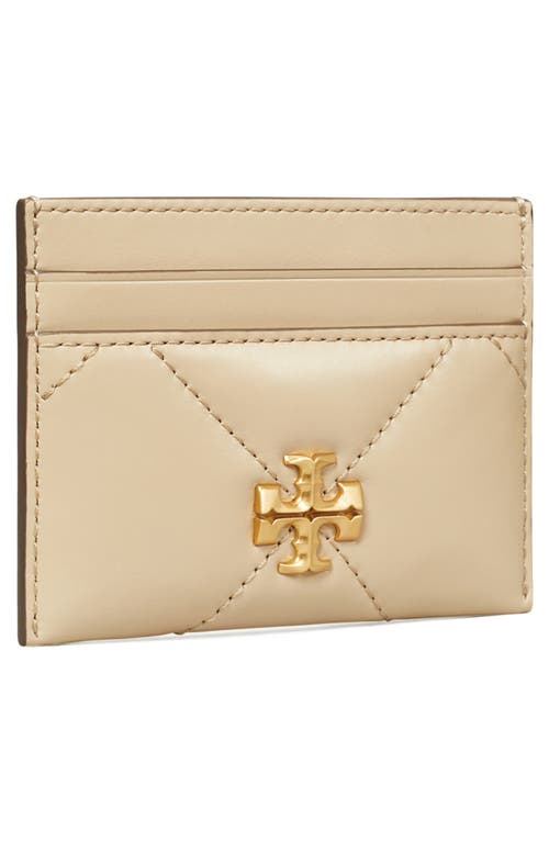 Tory Burch Kira Diamond Quilted Leather Card Case In Blue