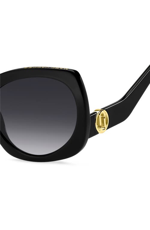 Marc Jacobs 808s Acetate Butterfly Sunglasses In Black/dark Grey Sf
