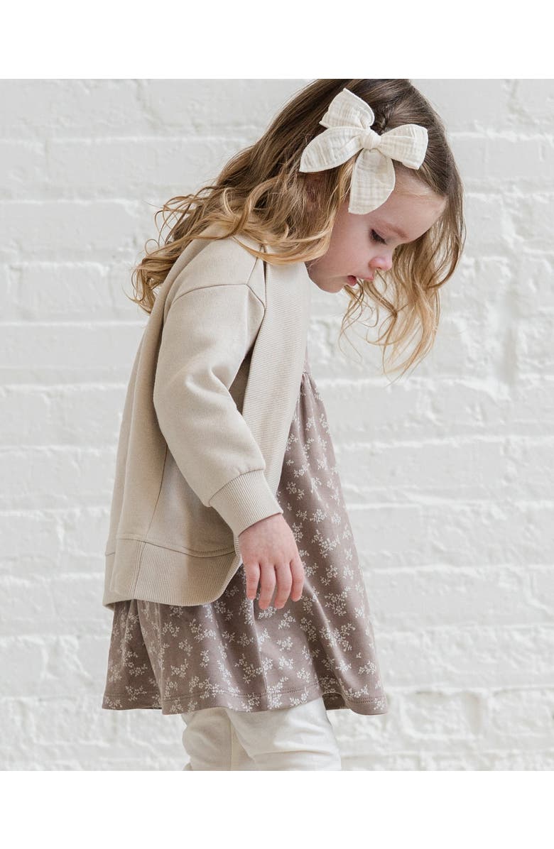 Kendi Organic Finola Fleece Cocoon Cardigan, Alternate, color, Oat