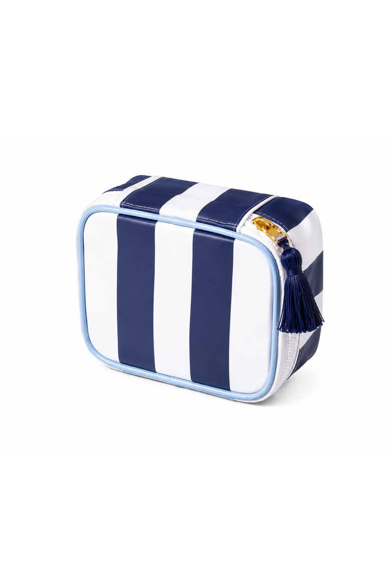 Stripe Sugar Jewelry Box, Main, color, Blue/White