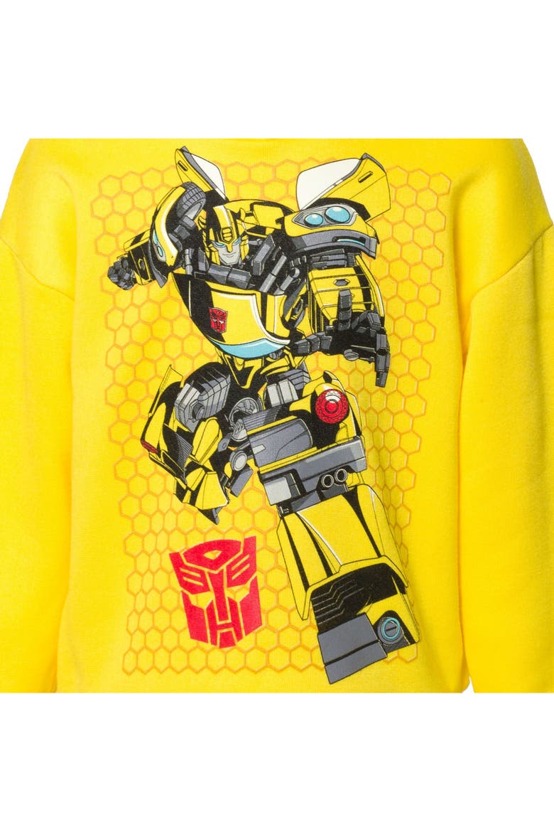 Fleece Hoodie and Pants Set, Alternate, color, Bumblebee Yellow Black