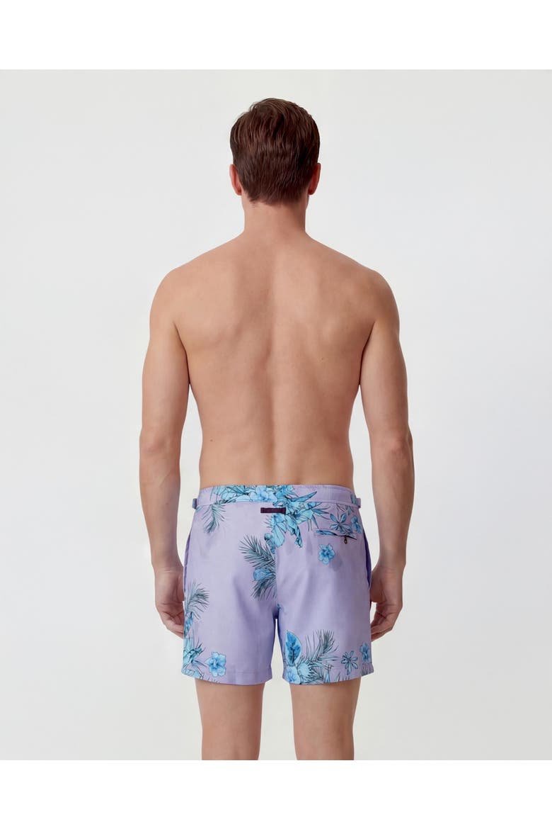 Mali Floral Mens Tailored Swim Short, Alternate, color, Mali Floral Lavender