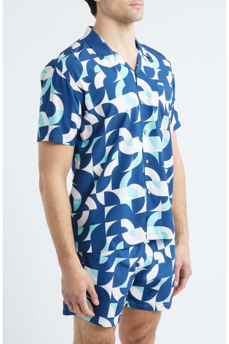 Print Camp Shirt, Alternate, color, BLUE MULTI