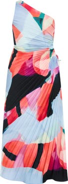 City Chic Aliza Print Cutout One-Shoulder Maxi Dress