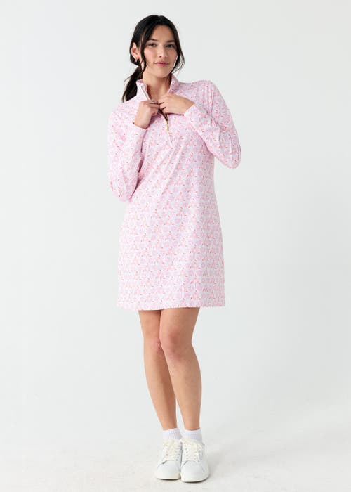 Cabana Life 1/4 Zip Sport Dress In Pink
