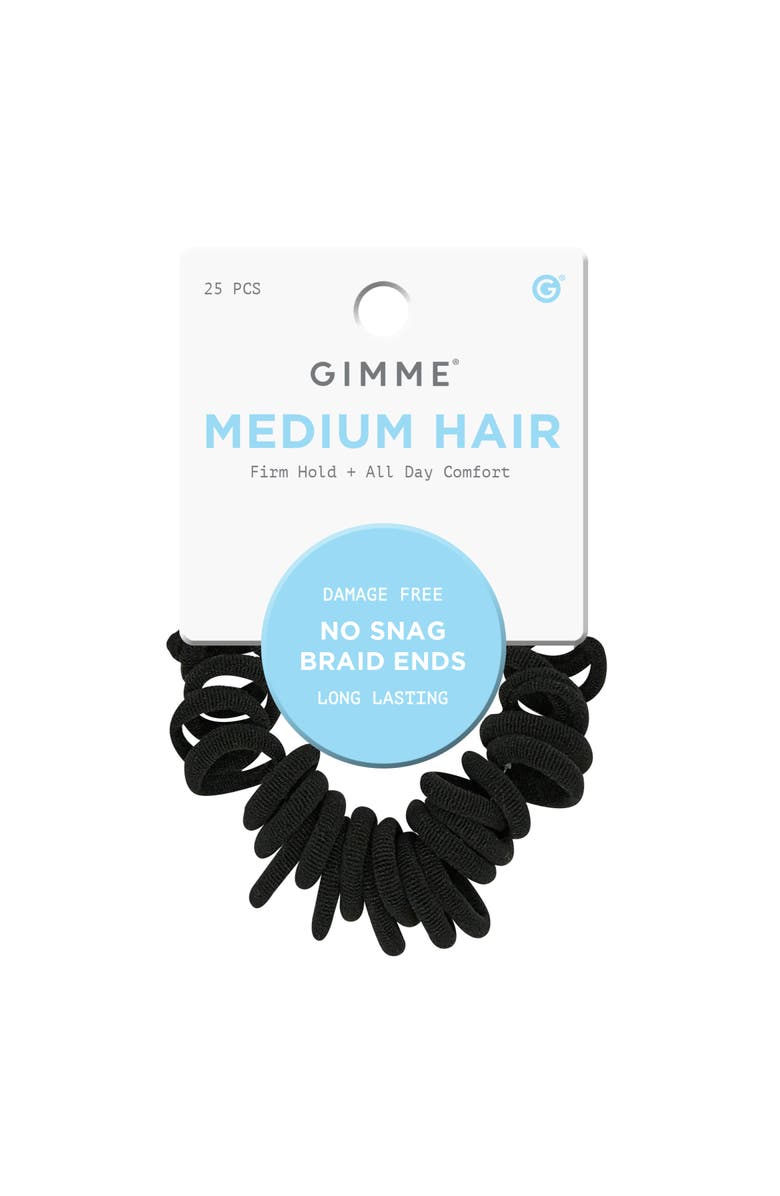 Gimme Beauty Braid Ends Medium Hair Bands, Main, color, Black