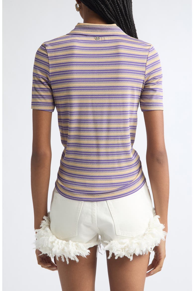 Pierced Stripe Polo, Alternate, color, STRIPES VIOLET / RED
