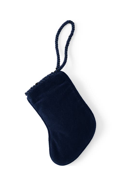 Lands' End Mini Needlepoint Christmas Stocking In Blue