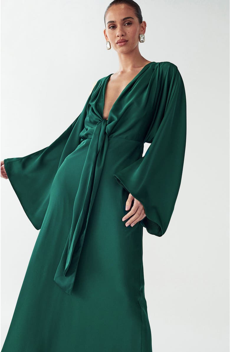 SAVEL Sassy Midi Dress, Alternate, color, Emerald