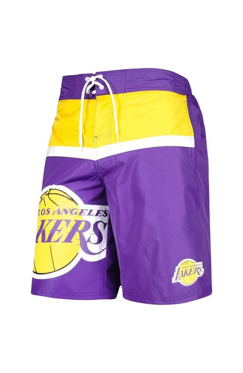 G-III SPORTS BY CARL BANKS Men's G-III Sports by Carl Banks Purple Los Angeles Lakers Sea Wind Swim Trunks, Alternate, color, 