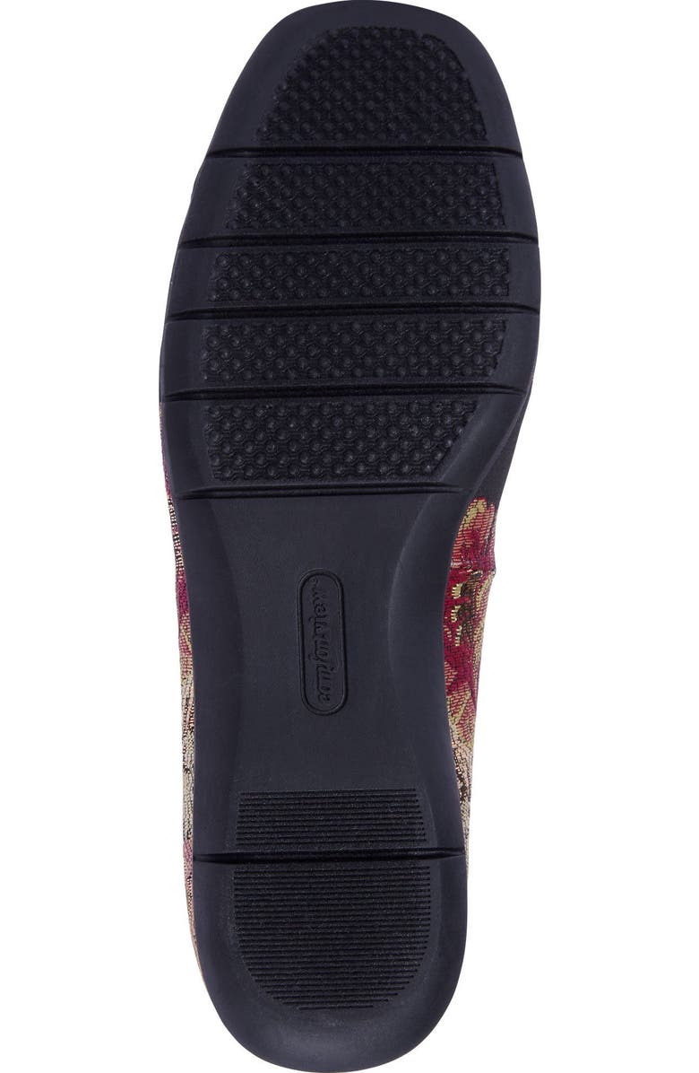 Comfortview The Fay Slip On Flat, Alternate, color, Floral Metallic