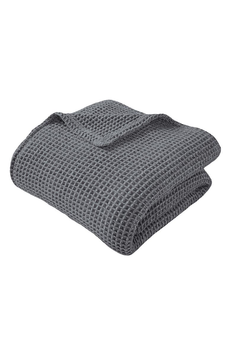 ettitude Blissful Waffle Throw Blanket, Main, color, Slate