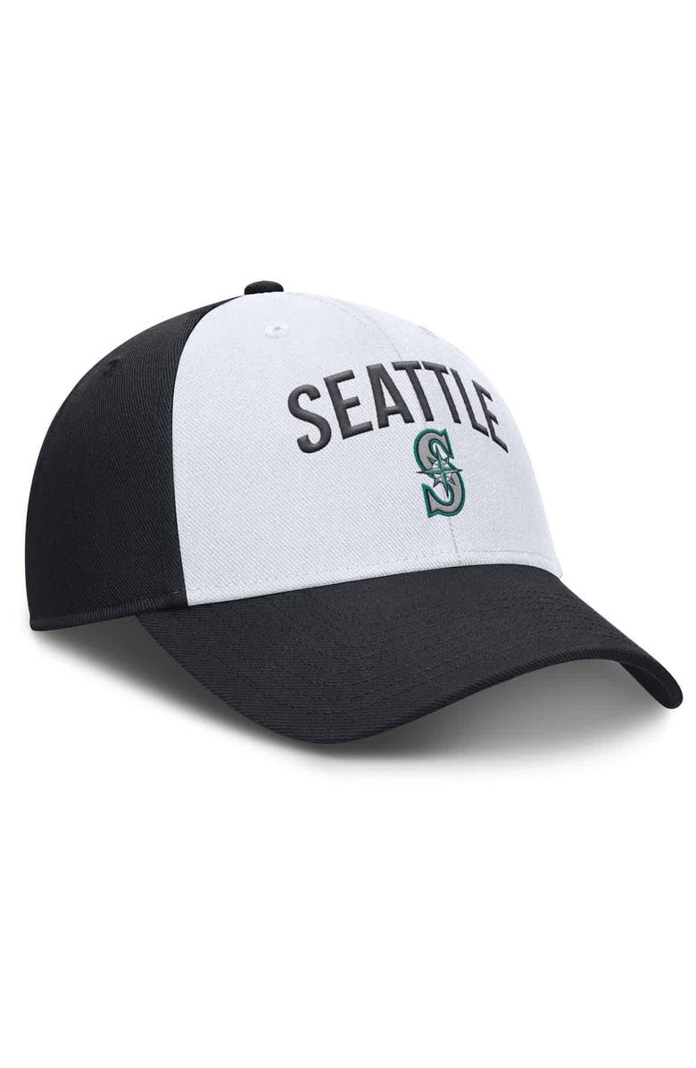Nike Men's Nike White/Navy Seattle Mariners Club Performance Adjustable Hat, Alternate, color, White